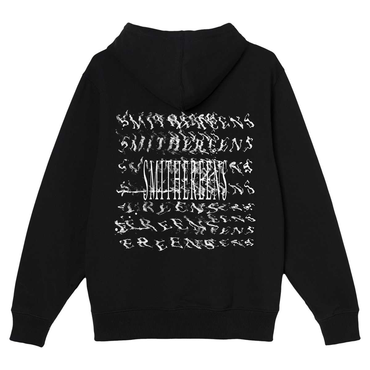 Black SMITHEREENS Print Hoodie